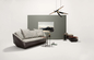 Base tapissée moderne en bois solide de sofa de monticule d'Isanka Walter pour le salon fournisseur