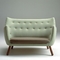 Le sofa de Finn Juhl Poeten de sièges de Chesterfield 3, tissu a tapissé le canapé-lit moderne fournisseur