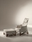 Fauteuil en cuir bronzage démontable de MOBIUS, fauteuil de luxe de cuir blanc fournisseur
